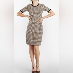 Brooks Brothers Black and Tan Midi Dress